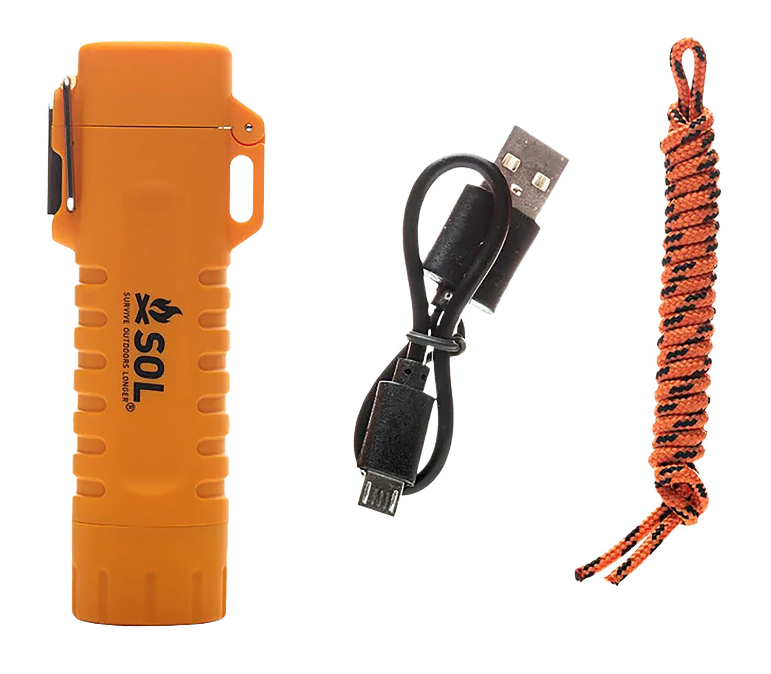 Survive Outdoors Longer 01401243 Fire Lite Weatherproof Plasma Lighter Orange USB Charged