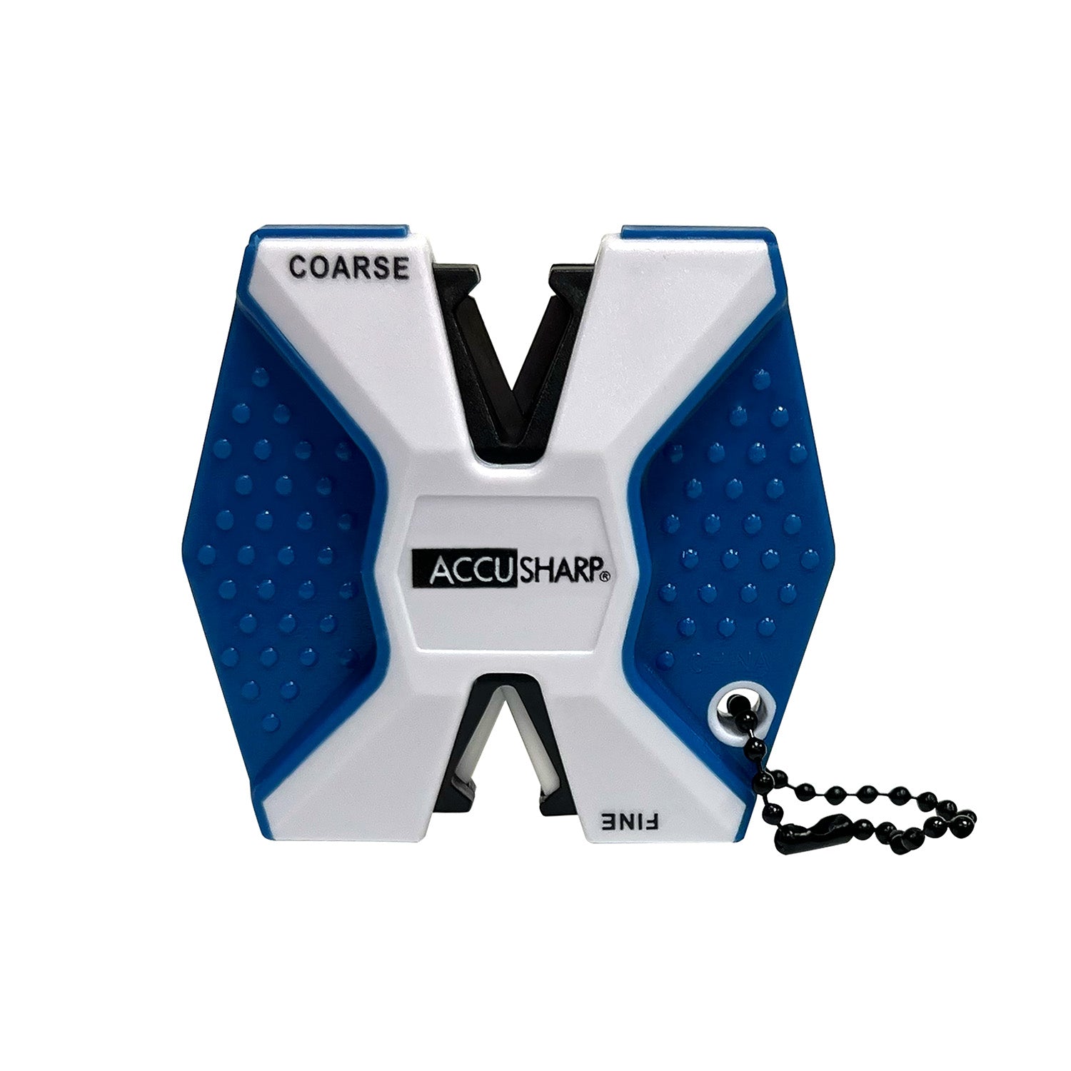 AccuSharp 342C Two-Step Carbide Ceramic Knife Sharpener Coarse Fine Pre-Angled Blue/White