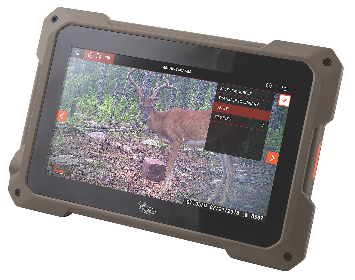 Wildgame Innovations WGIVW0009 Trail Pad 7-Inch Touchscreen SD Card Viewer Brown Dual 32GB