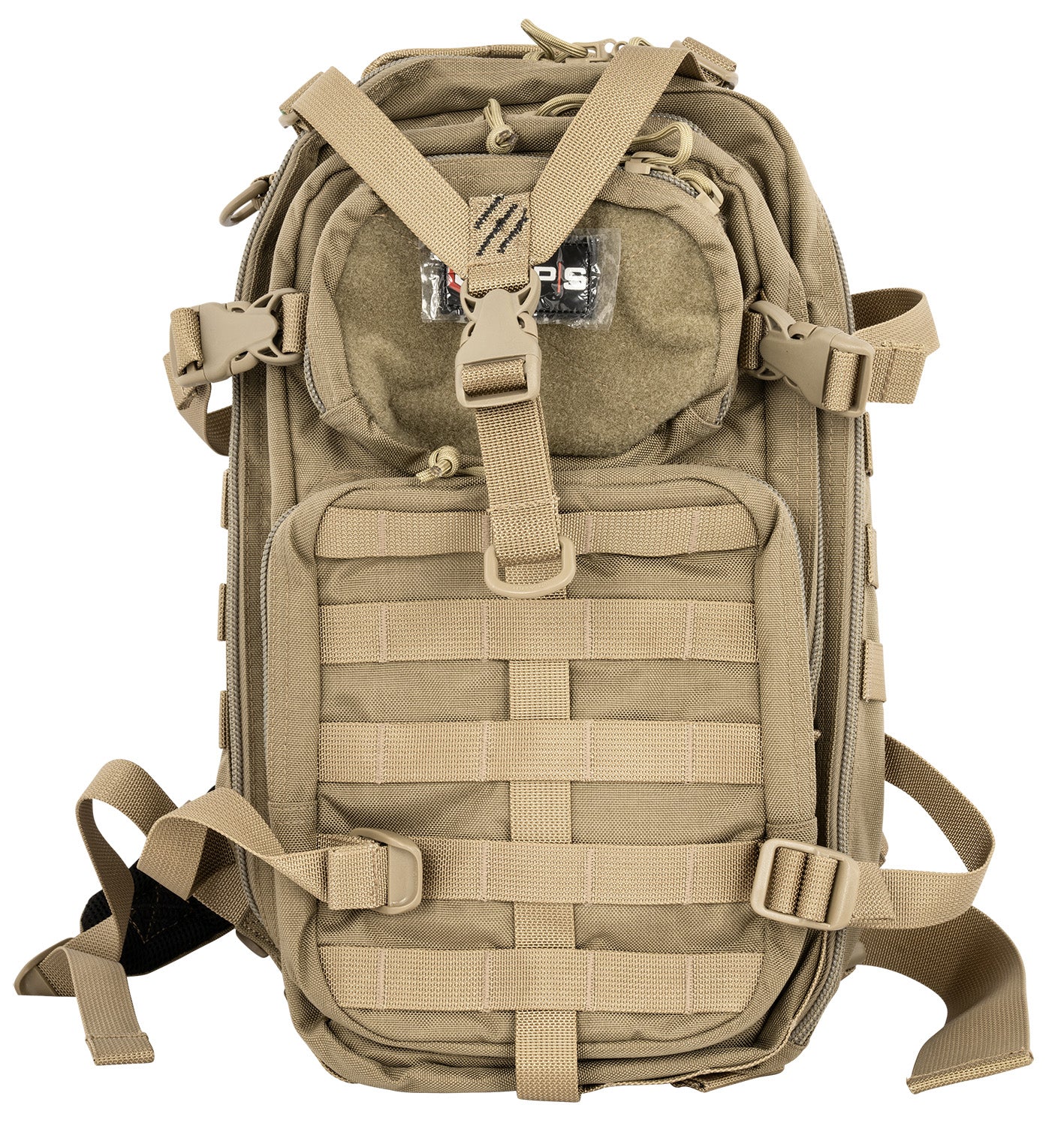 GPS T1611BOB Tan Tactical Bugout Backpack 600D Polyester Lockable Pistol Retention