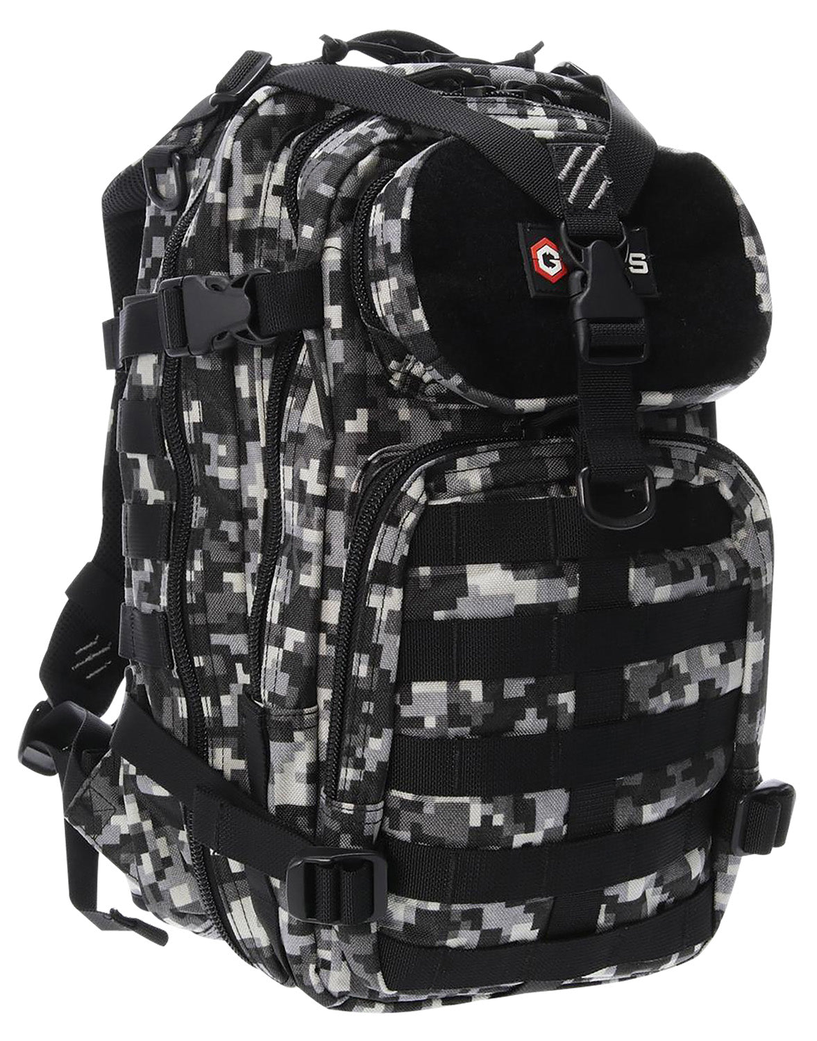 GPS T1611BOBGD Gray Digital Tactical Bugout Backpack Lockable Pistol Retention Laptop Sleeve