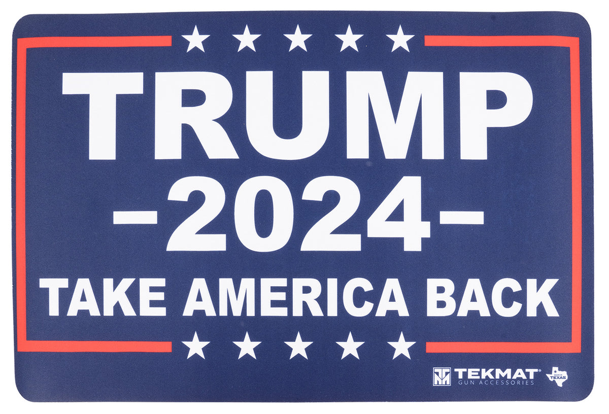 TekMat Trump 2024 Take Back America Printed Cleaning Mat Red/White/Blue 11"x17"