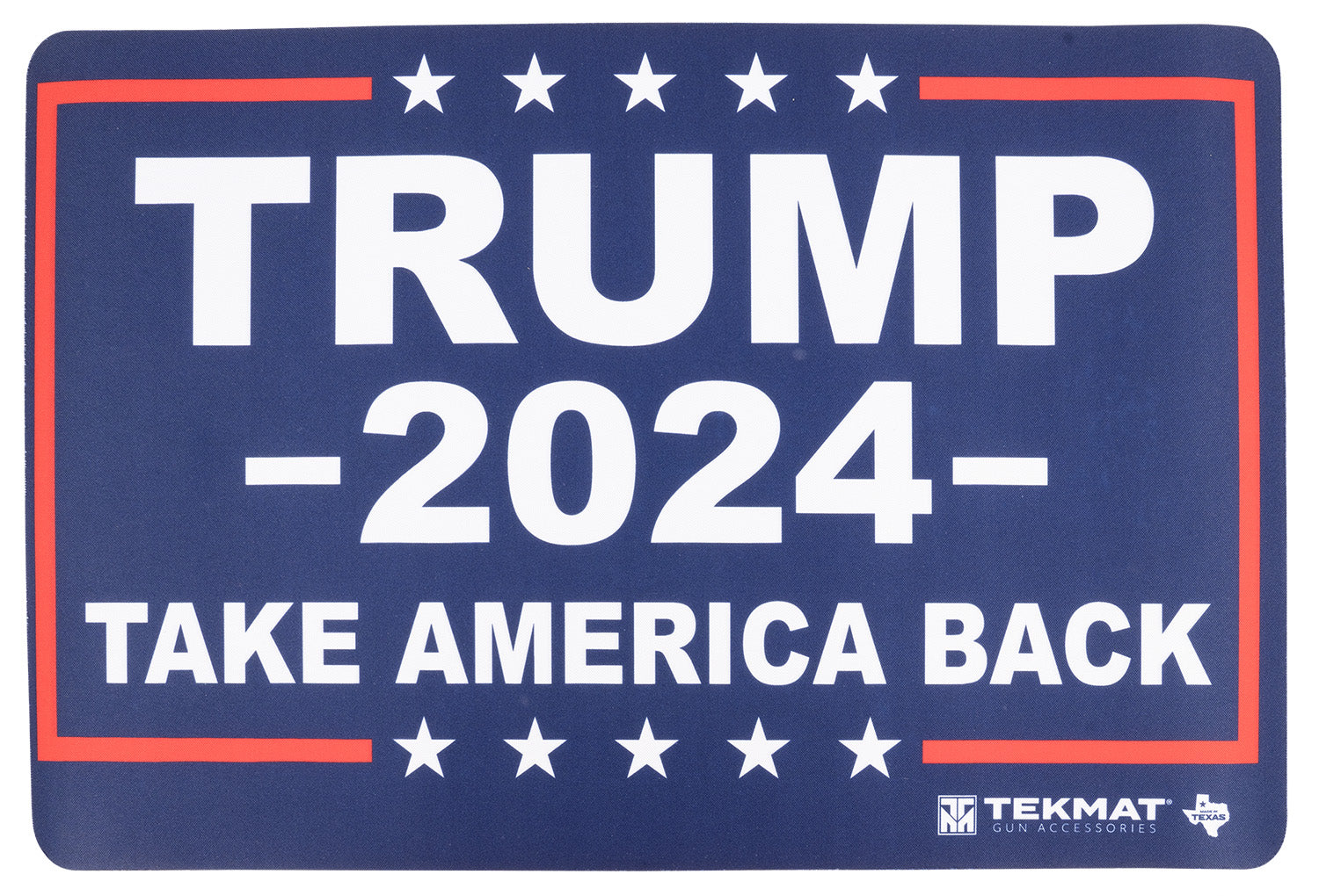TekMat Trump 2024 Take Back America Printed Cleaning Mat Red/White/Blue 11"x17"