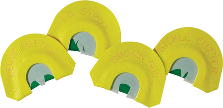HS Strut STR05930 Four-Call Turkey Diaphragm Pack Lil Strut Sickle Cutter and More Yellow