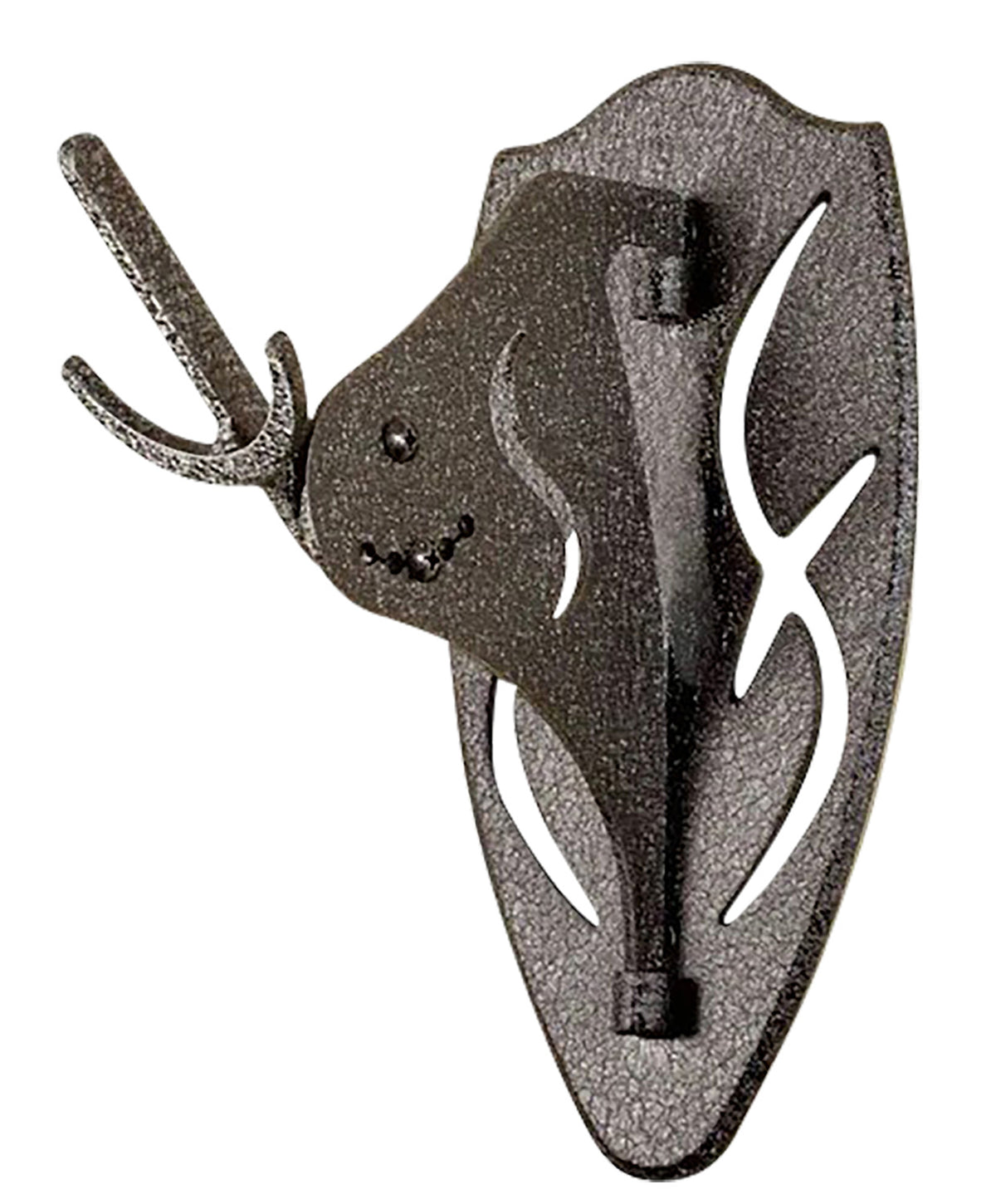 Skull Hooker Big Hooker Short Arm 4-Inch Projection Trophy Mount Arm Black Steel