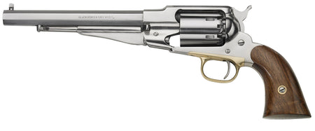 Pietta PF58SS448 1858 Remington Army 44 Cal 8" 6rd Stainless Steel Frame, Cylinder & Octagon Barrel, Walnut Grip, Brass Trigger Guard