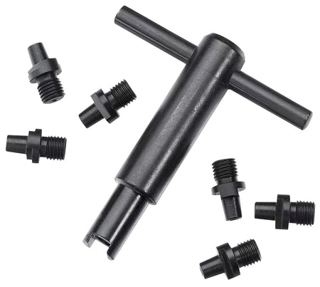Pietta AC020+060 #10 Cap Nipples 6 Pack with Revolver Nipple Wrench Black Powder