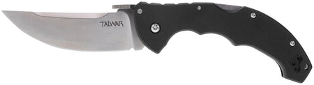 Cold Steel CS21TTL Talwar 4" Folding Plain Straight Back S35VN Steel Blade American G-10 Handle Tri-Ad Lock with Belt Clip