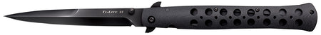 Cold Steel CS26C6AA Ti-Lite 6" Folding Plain Spear Point S35VN DLC Coated Blade Black G10 Handle Leaf Spring Lock with Belt Clip