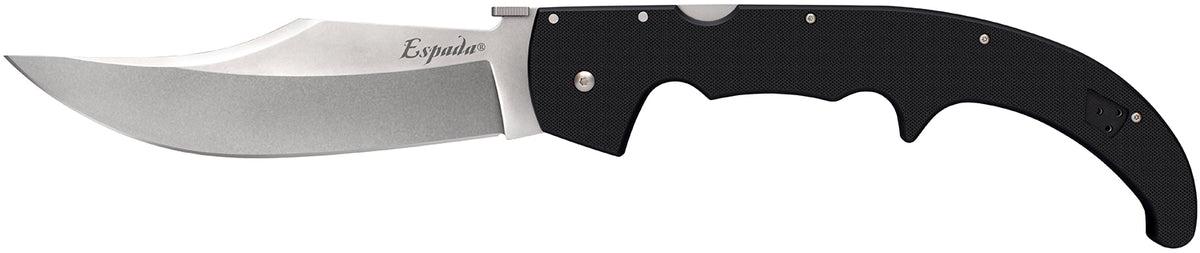 Cold Steel CS62MGC Espada XL Folding Knife 7.5" Plain AUS-10A Blade Black G10 Handle