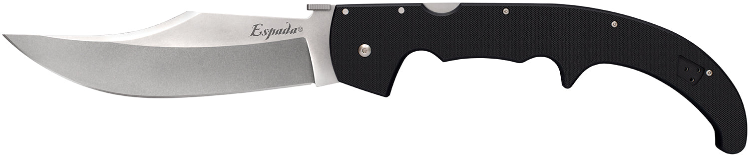 Cold Steel CS62MGC Espada XL Folding Knife 7.5" Plain AUS-10A Blade Black G10 Handle