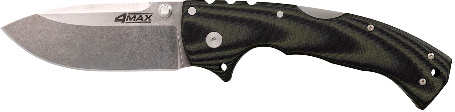 Cold Steel CS62RMA 4-Max Elite Folding Knife 4" Drop Point Stonewashed S35VN SS Blade G10 Handle