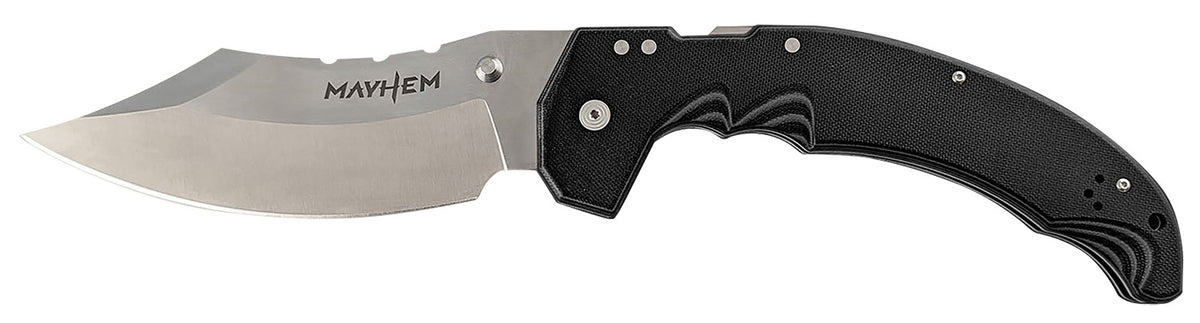 Cold Steel CSFL60DPLM Mayhem Folding Knife 6" Clip Point Modified Cleaver Satin AUS-10A Blade G10 Handle