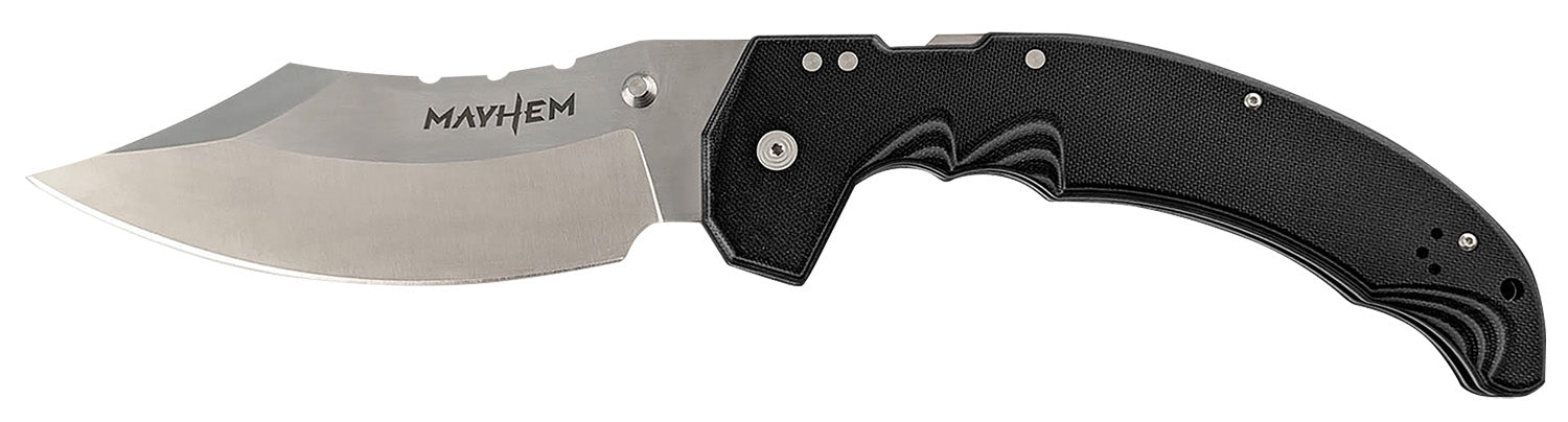 Cold Steel CSFL60DPLM Mayhem Folding Knife 6" Clip Point Modified Cleaver Satin AUS-10A Blade G10 Handle
