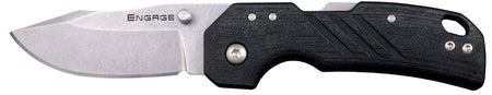 Cold Steel CSFL25DPLC Engage Folding Knife 2.5" Clip Point Stonewashed 4116 Blade Black GFN Handle