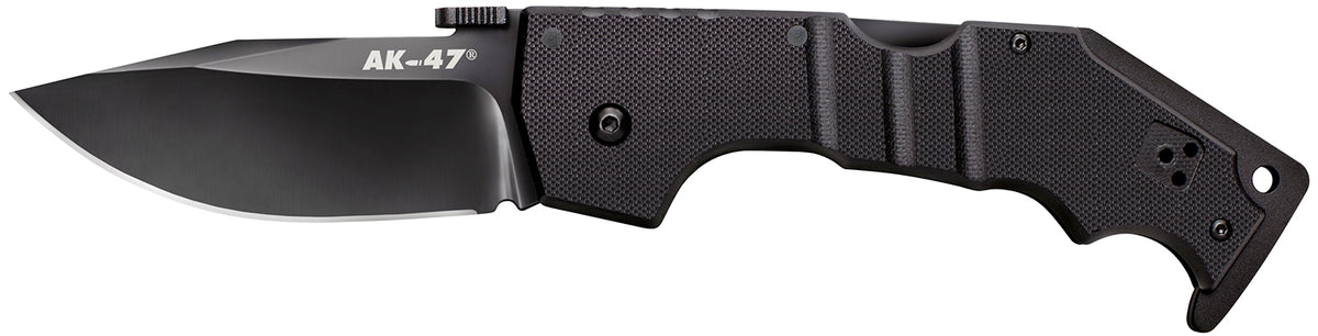 Cold Steel CS58M AK Folding Knife 3.5" Clip Point Plain Black Matte S35VN Blade G10 Handle