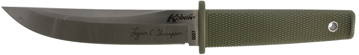Cold Steel Kobun Lynn Thompson Signature Fixed Tanto, 5.50" AUS-8A SS Blade, OD Green Kray-Ex Handle and Sheath