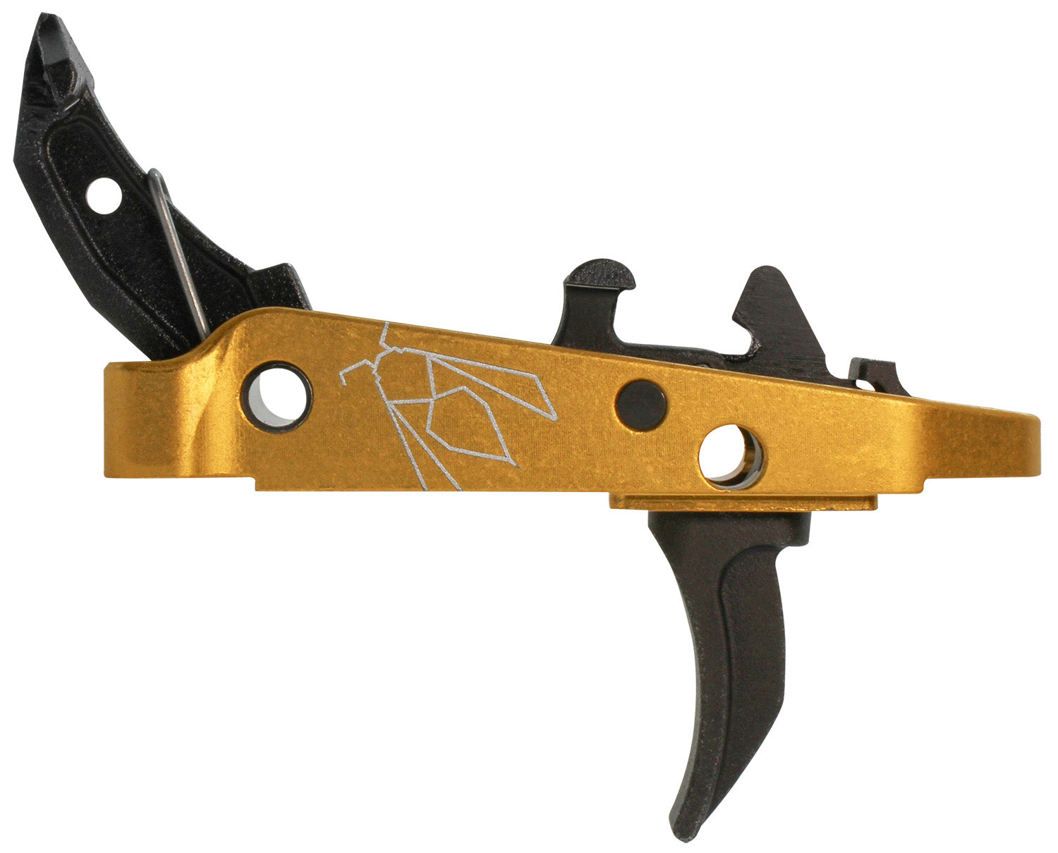 CMC Triggers 47507 AK Drop-In Yella Jacket Combat Trigger 2.0 Single-Stage Curved 3.50 lb Yellow Housing