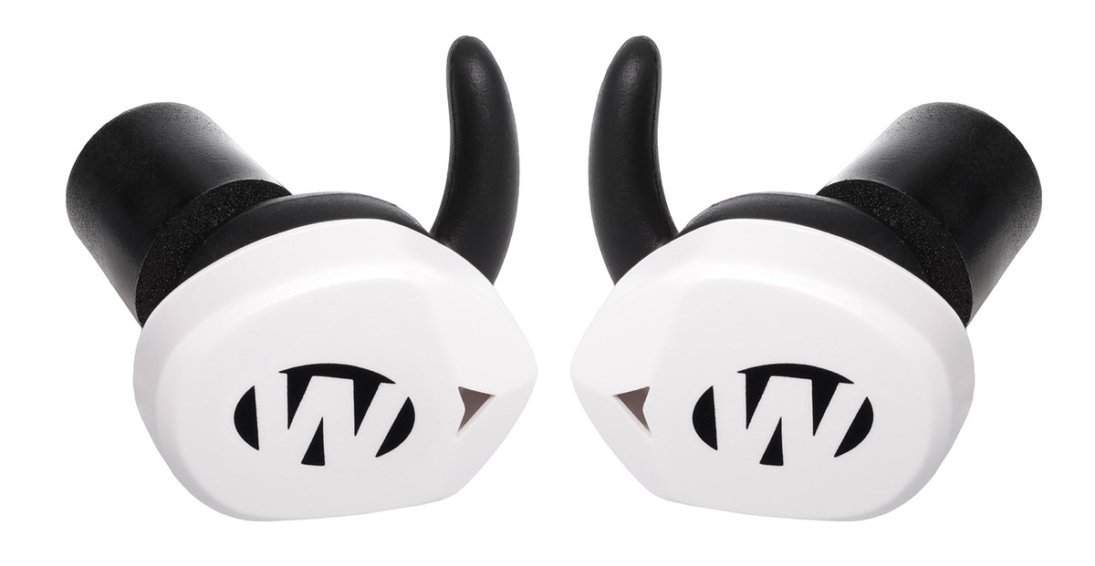 Walker's GWPSLCR2BTWHT Silencer BT 2.0 Bluetooth Electronic Earbuds White SAC Technology