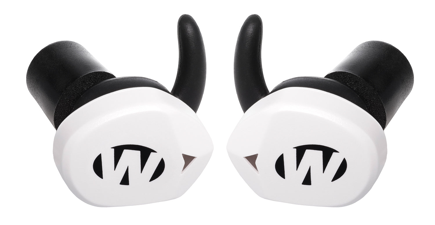 Walker's GWPSLCR2BTWHT Silencer BT 2.0 Bluetooth Electronic Earbuds White SAC Technology