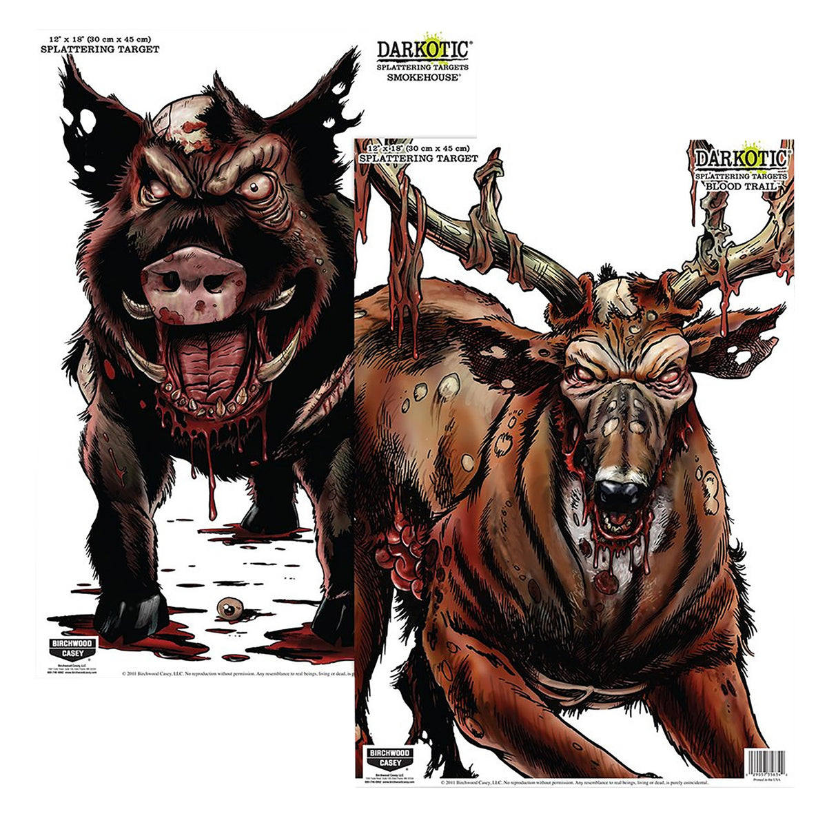 Birchwood Casey 35627 Smokehouse Zombie Deer/Hog Splatter Target All Firearms 8-Pack