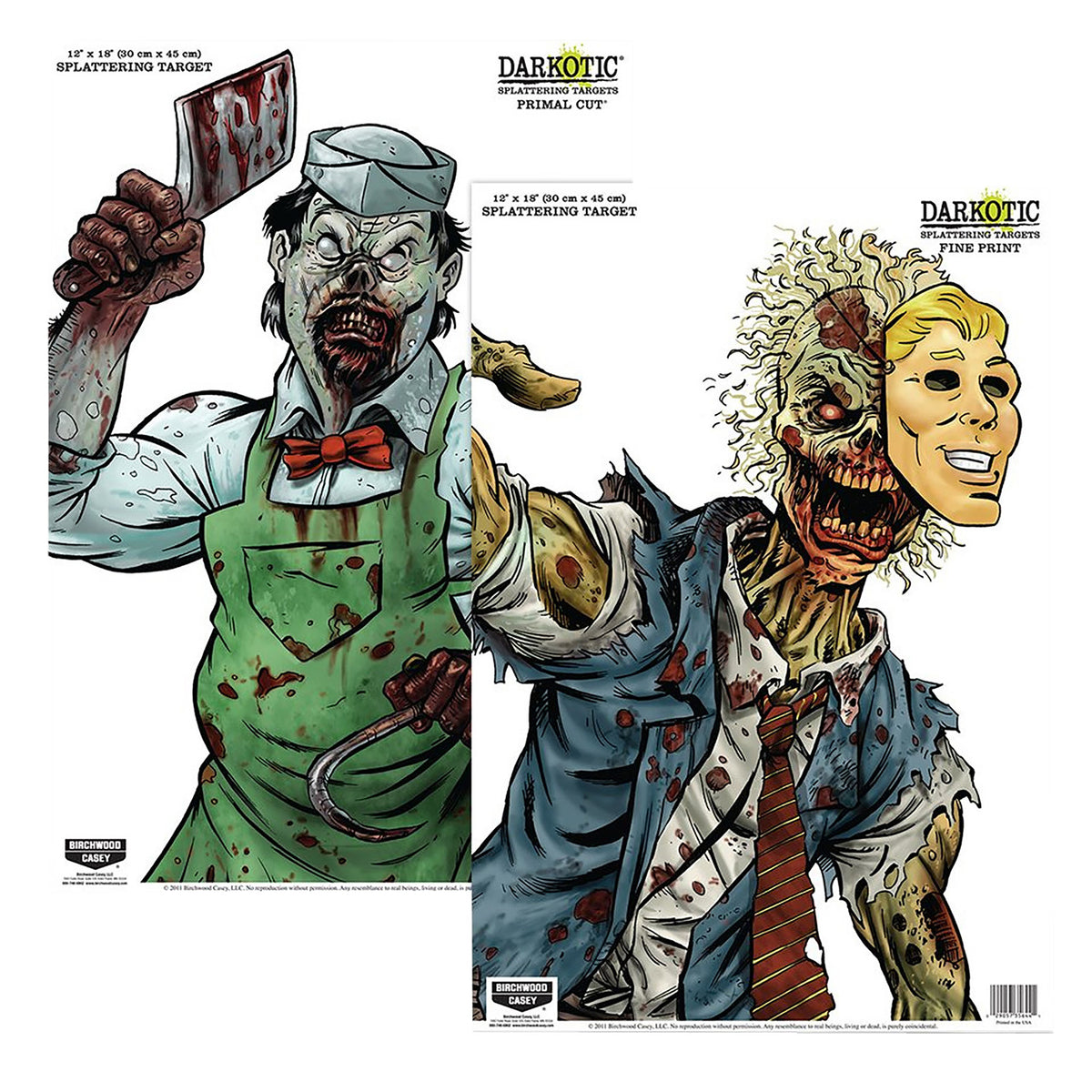 Birchwood Casey 35638 Darkotic Zombie Butcher/Lawyer Impact Splatter Target 8-Pack