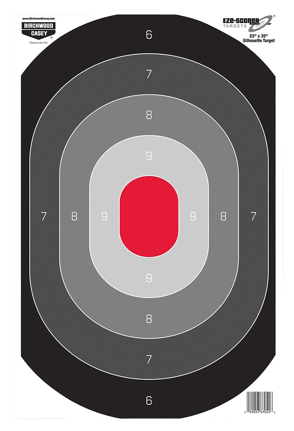 Birchwood Casey 37053 EZE-Scorer Silhouette Oval Target All Firearms 23"x35" 5 Count