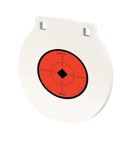 Birchwood Casey RND8 Round Steel Plate Target 8" NM500 Hi-Vis White Centerfire