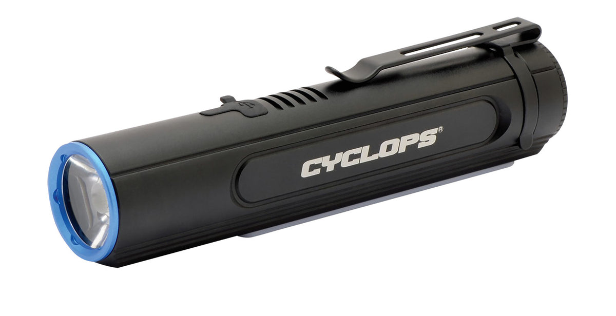 Cyclops CYC-FL2000COB 500/2000 Lumen COB Flashlight with Utility Light Black