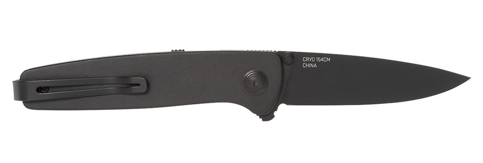 S.O.G Twitch III Folding Pocket Knife 3.10" Drop Point 154CM Steel Blade Black TiNi Finish Black Aluminum Handle