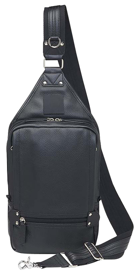 GTM108BK Gun Tote'n Mamas Black Leather Sling Backpack w/ Ambidextrous Holster