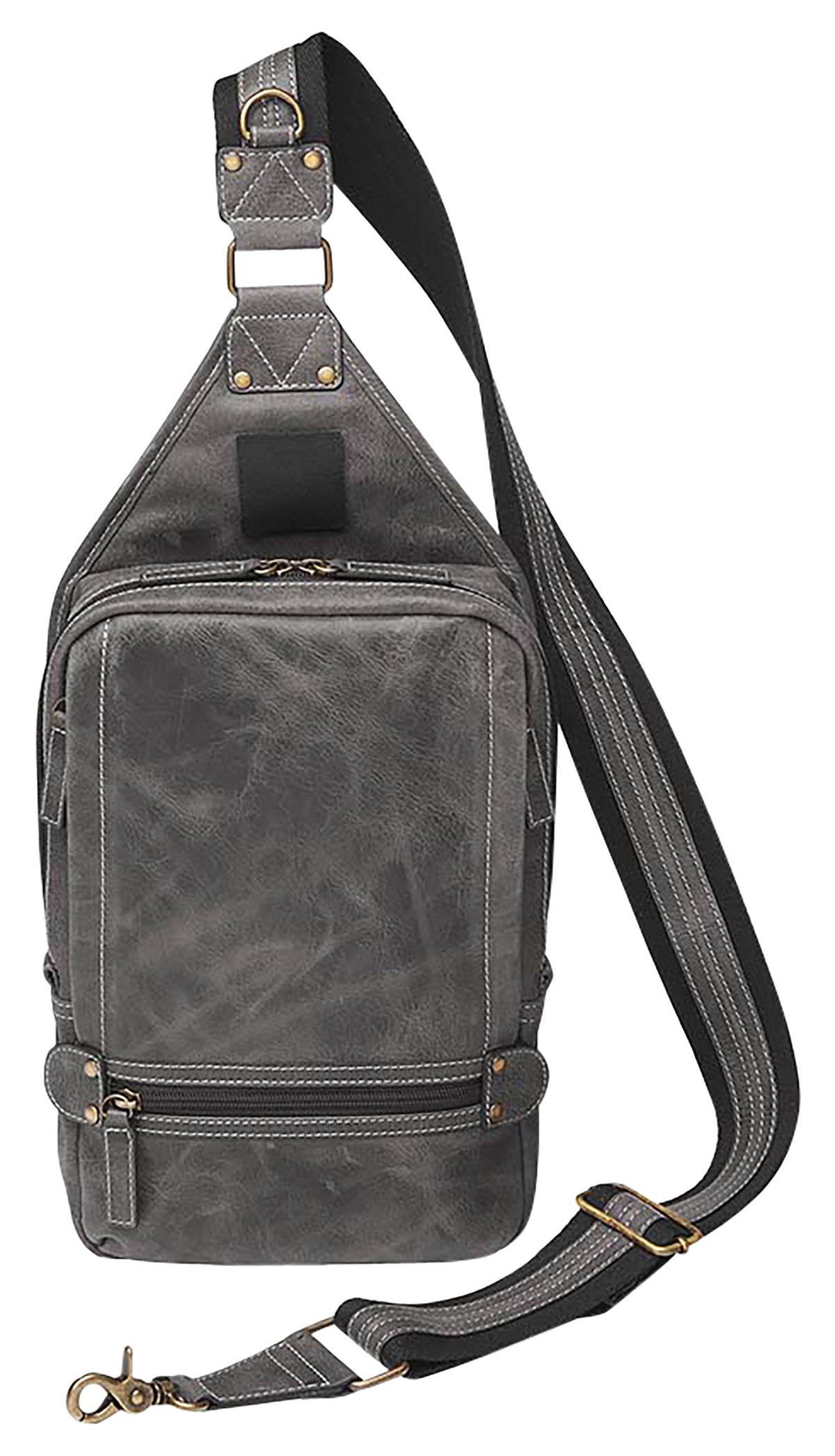 GTMCZY108GREY Gun Tote'n Mamas Gray Buffalo Leather Sling Backpack w/ Holster