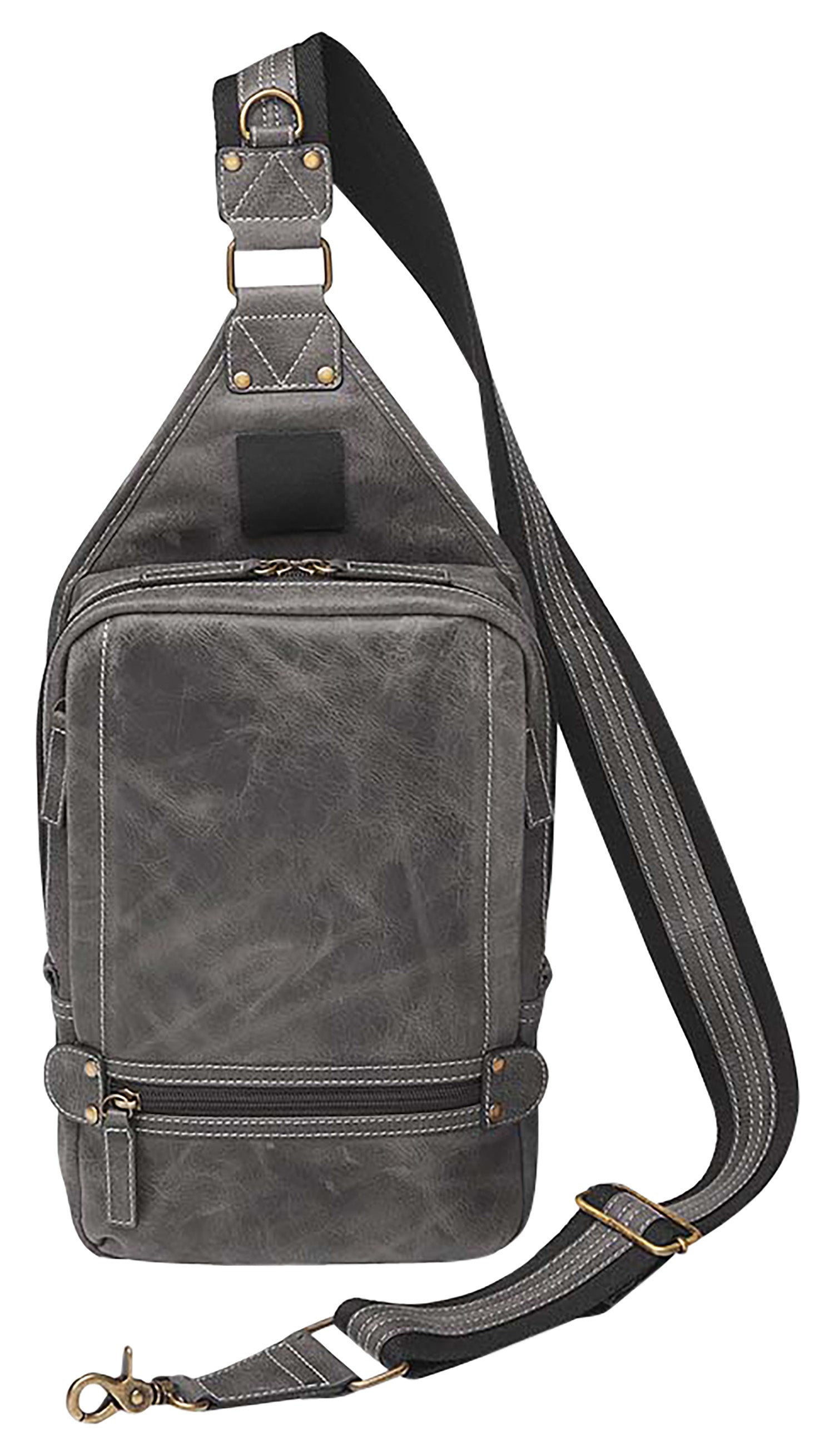 GTMCZY108GREY Gun Tote'n Mamas Gray Buffalo Leather Sling Backpack w/ Holster