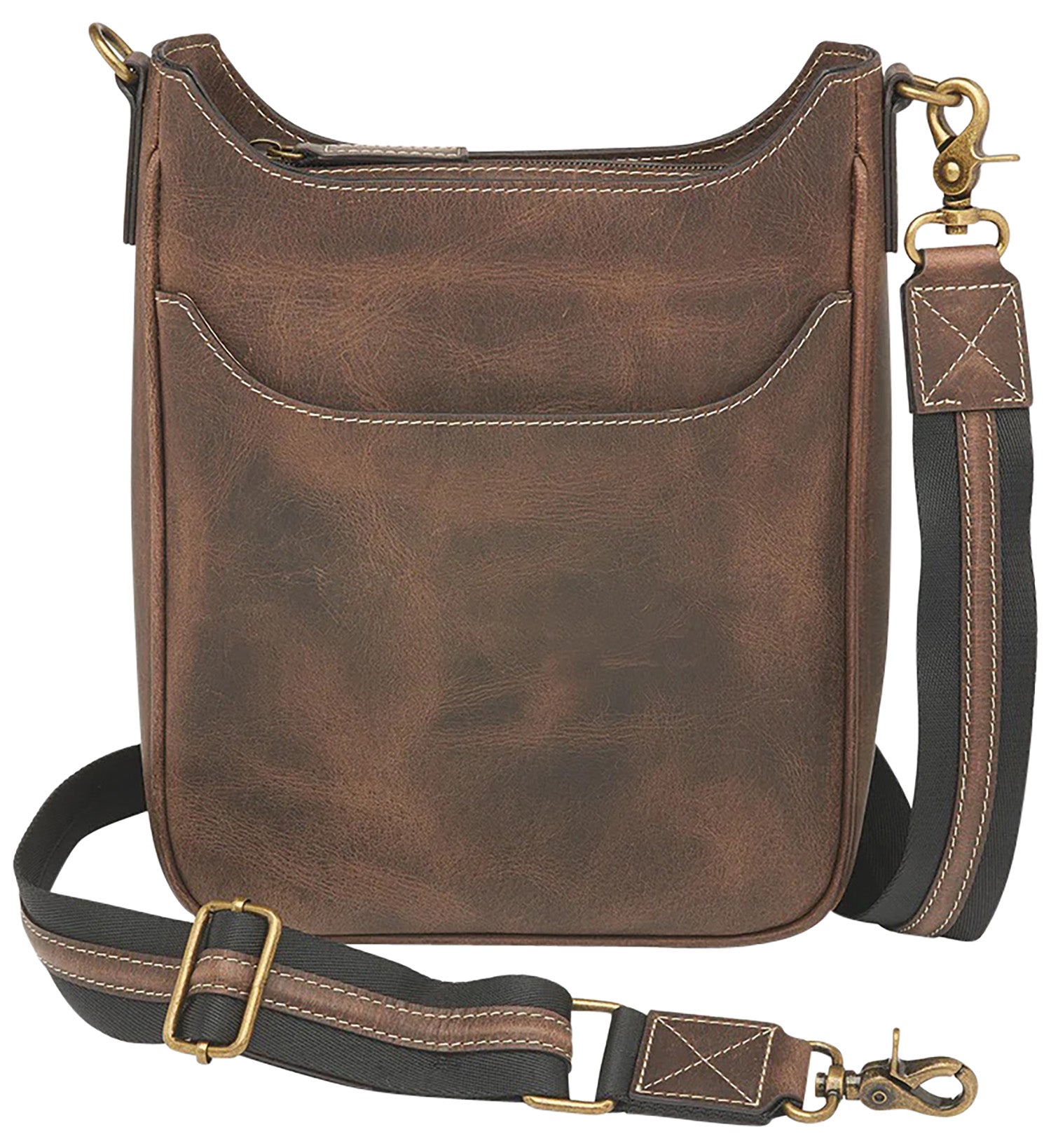 GTM GTM-CZY/17 CROSSBODY MAIL POUCH BRN