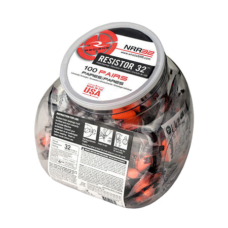 Radians FP8000RD/100 Low-Pressure Foam Earplugs 32 dB, Orange, 100 Pair
