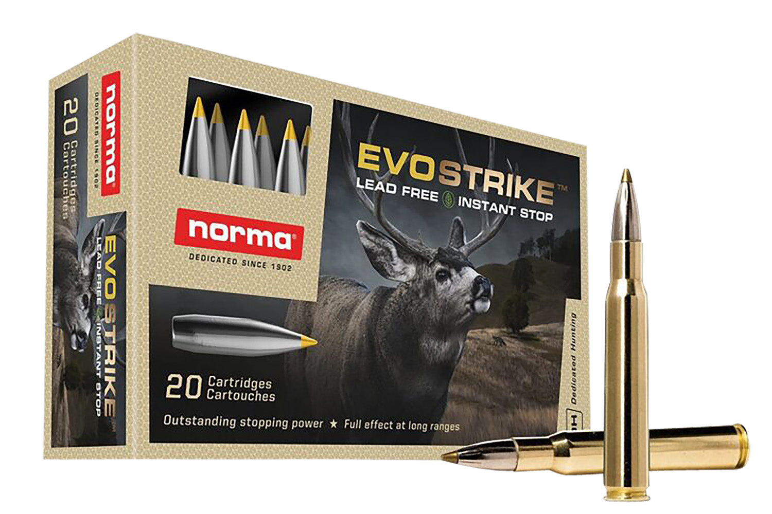Norma Dedicated Hunting Evostrike Polymer Tip Boat Tail 139 Grain .30-06 Springfield 2986 fps 7393923325057