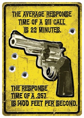 Rivers Edge 12"x17" Average Response Time Weatherproof Tin Wall Sign