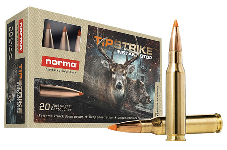 Norma Dedicated Hunting Tipstrike Polymer Tip 160 Grain 7mm-08 Remington 2690 fps 7393923320717