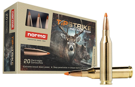 Norma Dedicated Hunting Tipstrike Polymer Tip 76 Grain .243 Winchester 3445 fps 7393923320632