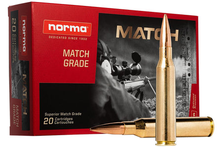 Norma Dedicated Precision Golden Target Match Hollow Point Boat Tail 250 Grain .338 Lapua Magnum 4471 fps 7393923327006