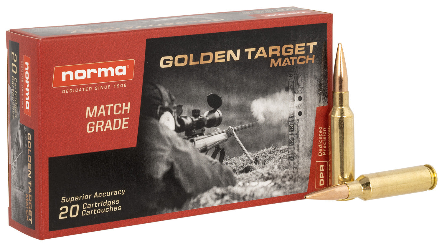 Norma Dedicated Precision Golden Target Match  143 Grain 6.5mm Creedmoor 2354 fps 7393923325453