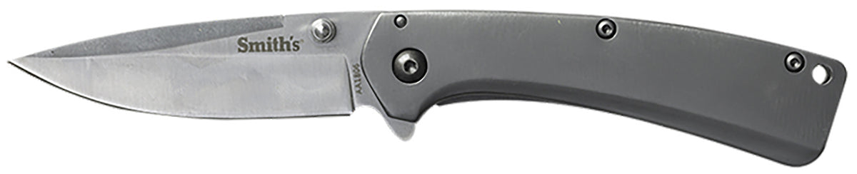 Smiths Furrow 51008 2.90" Folding Pocket Knife Satin Titanium Coated Blade Liner Lock with Pocket Clip