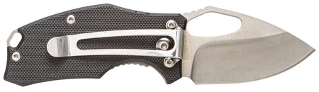 Smiths Lil Choncho 2.20" Folding Pocket Knife Plain Polished 400 SS Blade Black G10 Handle Lanyard Hole