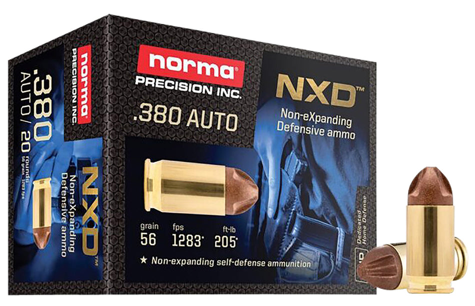 Norma Self Defense NXD 56 Grain .380 ACP/Auto 1283 fps 810036150163