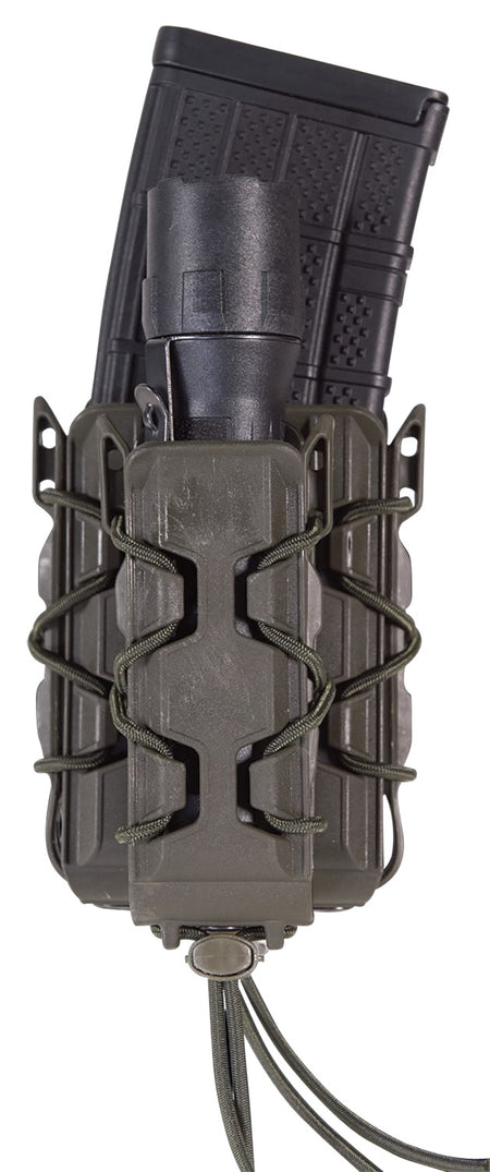 HSGI TACO Double Decker Mag Pouch OD Green Polymer Belt Clip MOLLE Compatible 2"