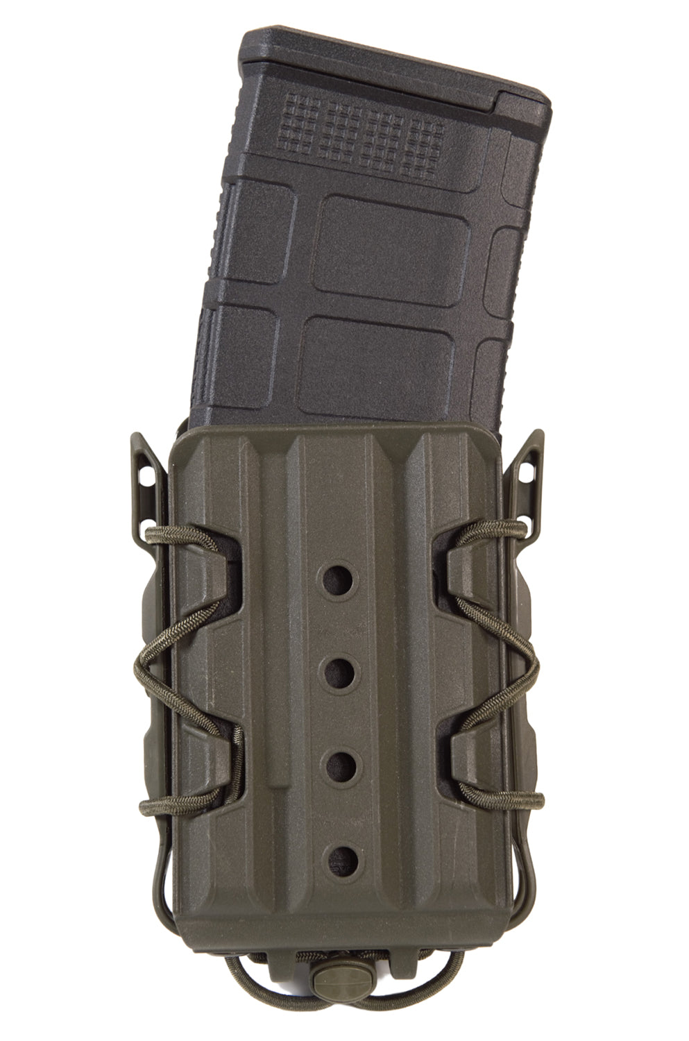 HSGI TACO V2 Single Rifle Mag Pouch OD Green Polymer Belt Clip and MOLLE U-Mount