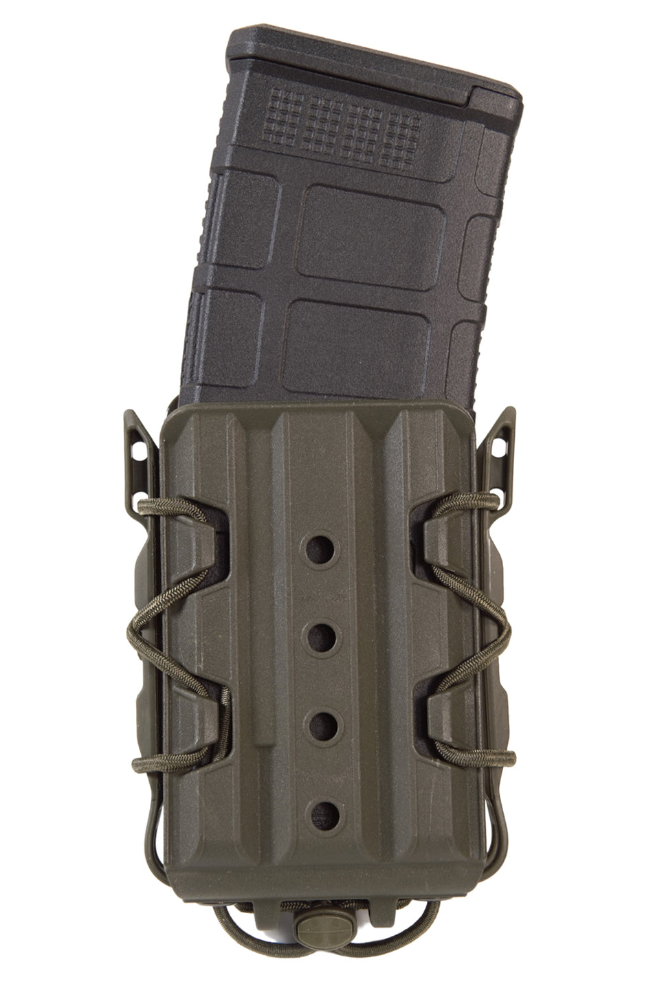 HSGI TACO V2 Single Rifle Mag Pouch OD Green Polymer Belt Clip and MOLLE U-Mount