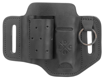 1791 Gunleather Easy Slide EDC Heavy Duty OWB Belt Slide Black Leather - Ambidextrous