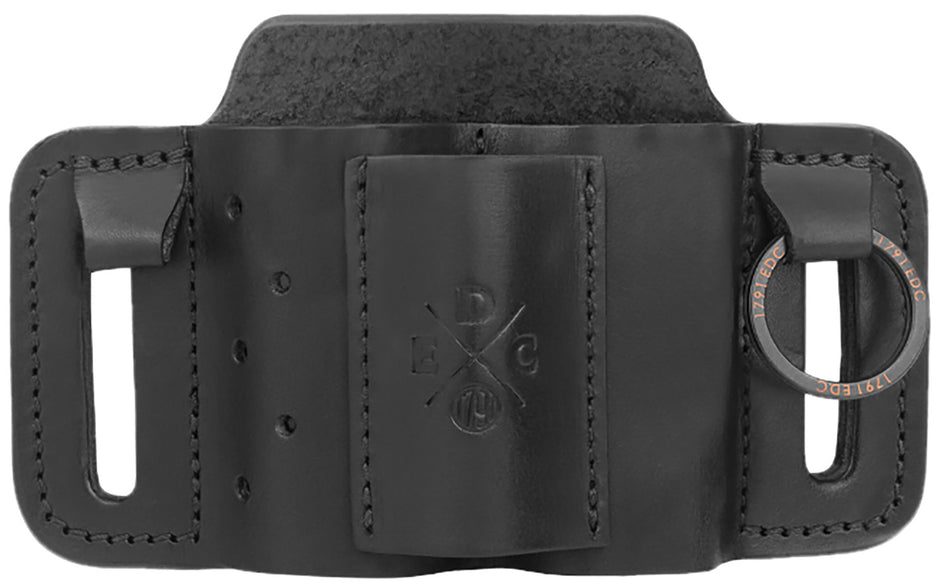 1791 Gunleather Black Leather Mini Easy Slide OWB Belt Slide EDC Ambidextrous