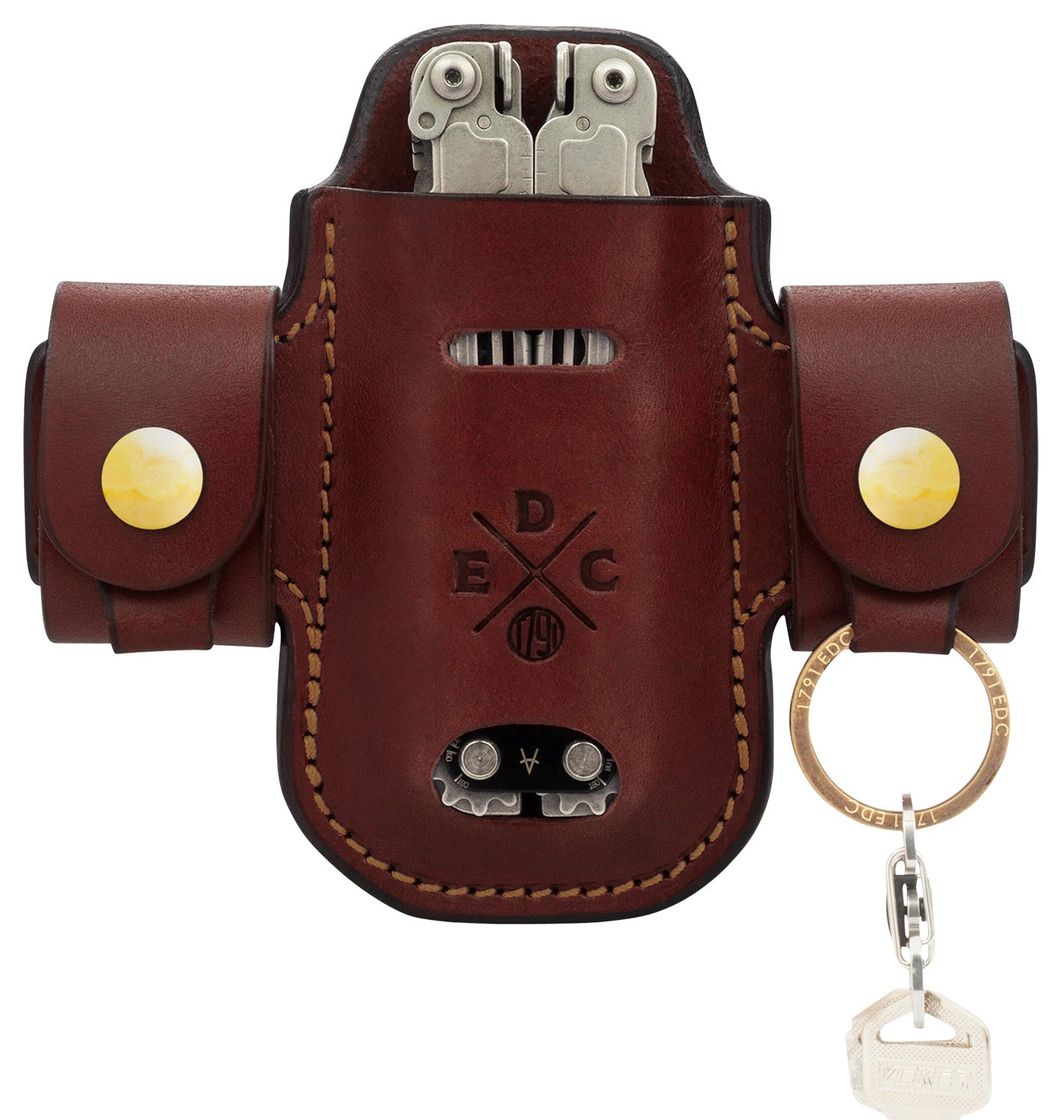 1791 Gunleather Chestnut Leather Heavy Duty Solo Action Snap OWB Belt Loop EDC Ambidextrous
